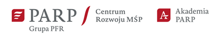 Belka logotypów: Grupa PFR Centrum Rozwoju MŚP Akademia PARP