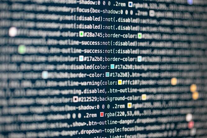 widok na fragment kodu programistycznego
