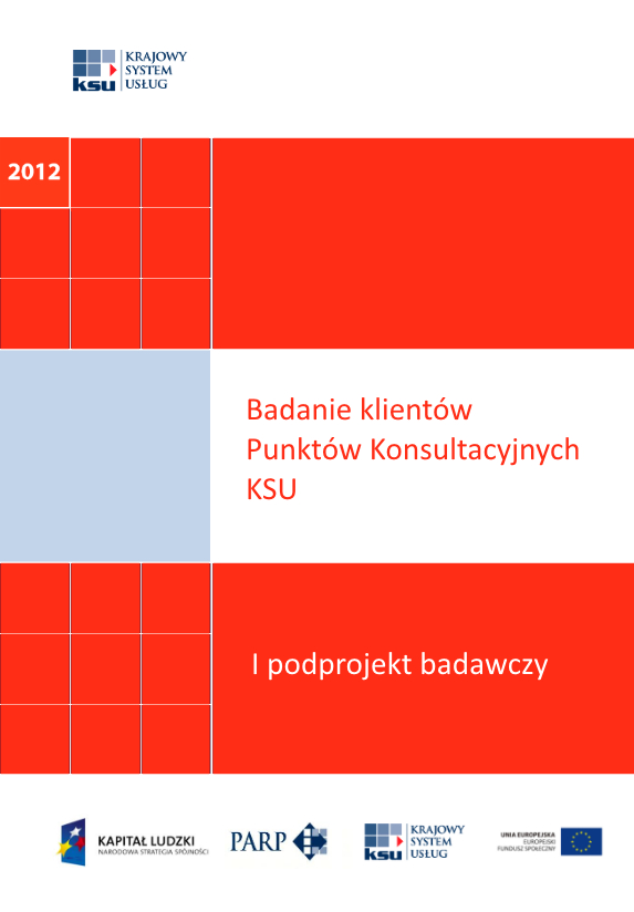 Badanie klientów Punktów Konsultacyjnych KSU - I podprojekt badawczy