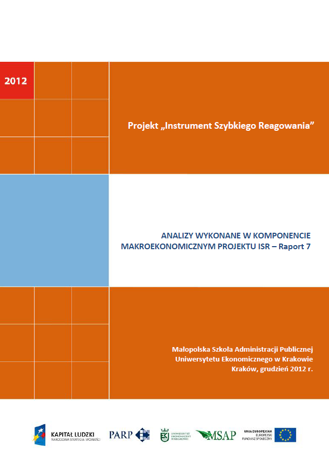 Komponent makroekonomiczny - Ocena stopnia zagrożenia przedsiębiorstw upadłością - VII