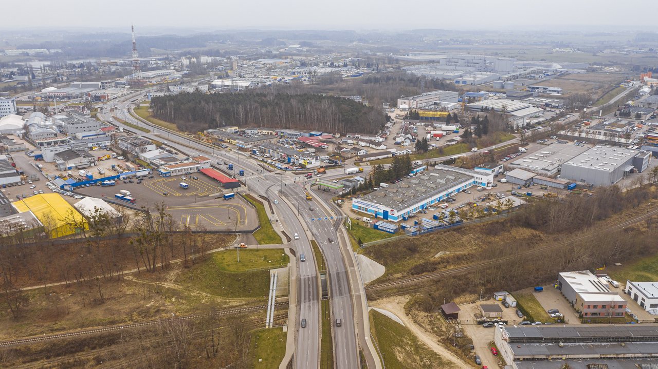 Widok z lotu ptaka na miasto