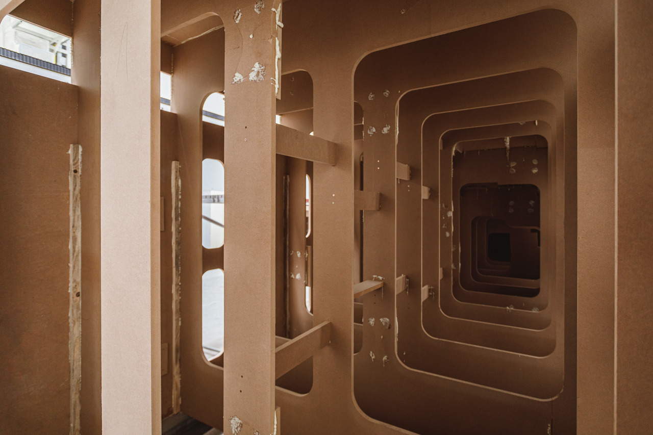 Konstrukcja z drewnianych elementów