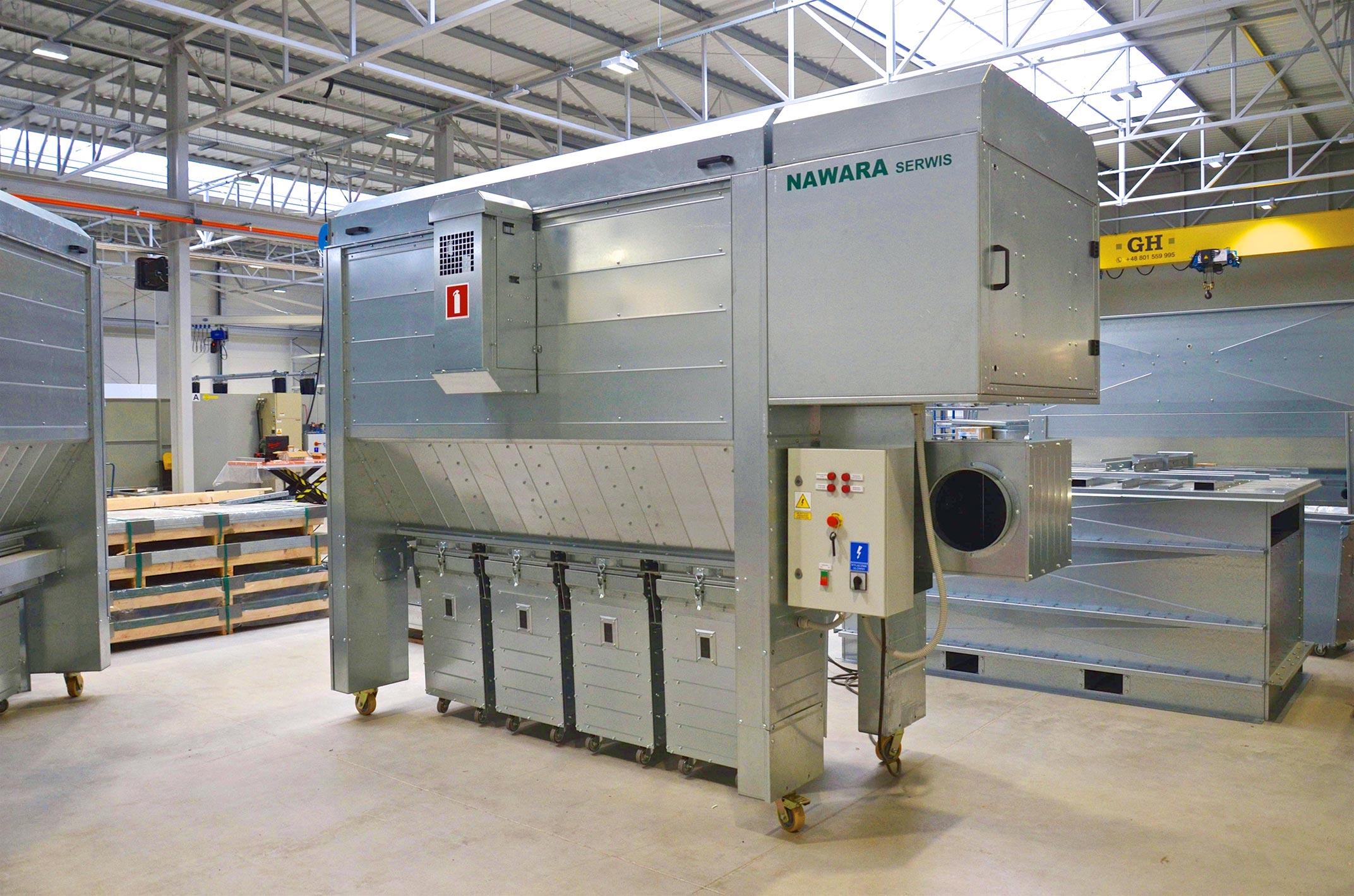 Widok urzędzenia o duzych gabarytach